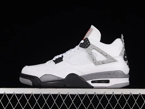 All categories Air Jordan Jordan series basketball shoes Air Jordan 4 X version Air Jordan 4 Retro "White Black" AJ4 Joe 4 white black cement 308497-103